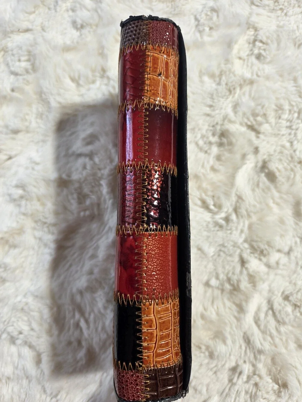TeManli - Vintage Genuine Leather Patchwork Wallet
